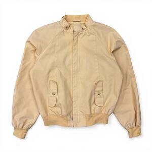 Vintage 80s Campus Espirit Harrington Bomber Jacket Light Yellow Unisex XL